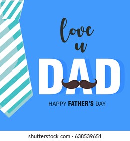 Happy Father's Day Vector Illustration based on stylish text on decorative background.