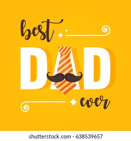 Happy Father's Day Vector Illustration based on stylish text on decorative background.