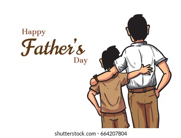 Happy Father's Day Vector Illustration