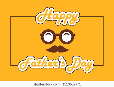 Happy father`s day vector lettering background.Happy Father’s Day greeting card. Vector illustration.