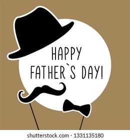 Happy father`s day vector lettering background. Happy Fathers Day calligraphy light banner. Dad my king illustration. Vector ESP10.