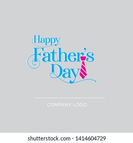 Happy fathers day vector lettering background.