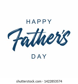 Happy father`s day vector lettering background. Happy Fathers Day calligraphy light banner. Dad my king illustration - Vector