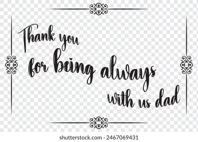 Happy father`s day vector lettering background. Happy Fathers Day calligraphy light banner. 