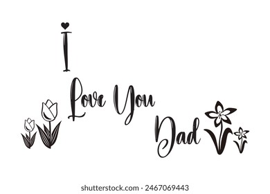 Happy father`s day vector lettering background. Happy Fathers Day calligraphy light banner. 