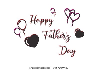 Happy father`s day vector lettering background. Happy Fathers Day calligraphy light banner. 