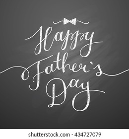 happy fathers day, vector lettering for greeting card, handwritten text