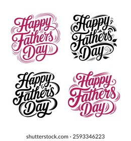 Happy Father's Day vector logo design, abstract Father's Day with love vector logo.