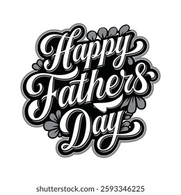 Happy Father's Day vector logo design, abstract Father's Day with love vector logo.