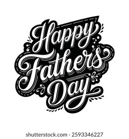 Happy Father's Day vector logo design, abstract Father's Day with love vector logo.