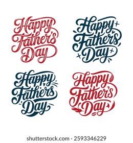 Happy Father's Day vector logo design, abstract Father's Day with love vector logo.