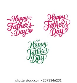 Happy Father's Day vector logo design, abstract Father's Day with love vector logo.