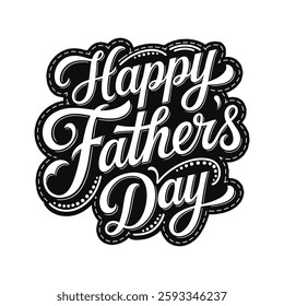 Happy Father's Day vector logo design, abstract Father's Day with love vector logo.