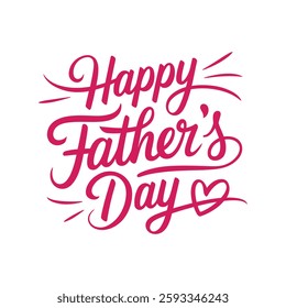 Happy Father's Day vector logo design, abstract Father's Day with love vector logo.