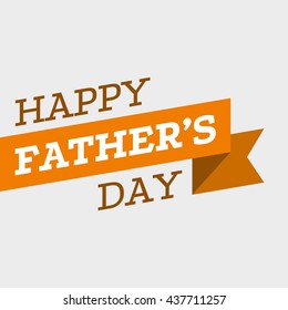 Happy Father's Day Vector Ribbon