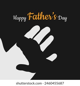 Happy father's day vector silhouette illustration