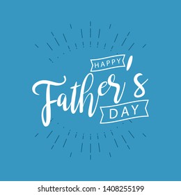 Happy father's day vector template. Design for banner, greeting cards or print.