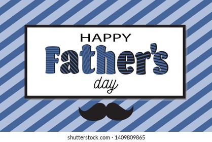 Happy Father's day vector text background. 
