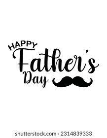 Happy fathers day vector text . Vintage typography lettering for greeting cards, banners, t-shirt design.