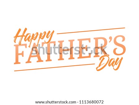 Happy Father's Day Vector Text Background