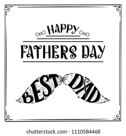 Happy fathers day vector typography. Lettering for greeting cards, banners, t-shirt design. Vector illustration