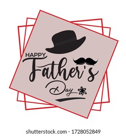 Happy fathers day vector typography. Vintage lettering for greeting cards, banners, t-shirt design