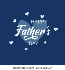 Happy fathers day vector typography. Vintage lettering for greeting cards, banners, t-shirt design.