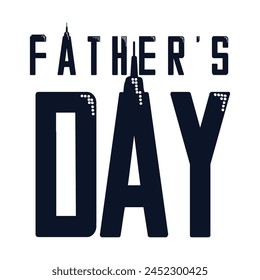 Happy fathers day vector typography. Vintage lettering for greeting cards, banners, t-shirt design.
