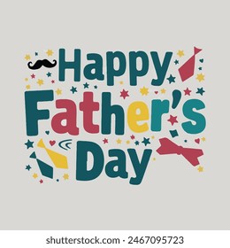 happy father's day vector typography