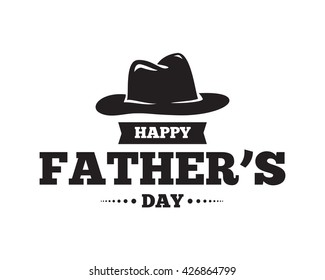 Happy fathers day vector typography. Vintage lettering for greeting cards, banners, t-shirt design.