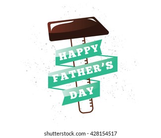 Happy fathers day vector typography. Vintage lettering for greeting cards, banners, t-shirt design.