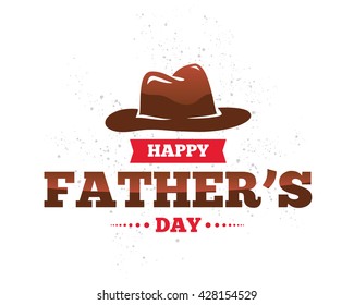 Happy fathers day vector typography. Vintage lettering for greeting cards, banners, t-shirt design.
