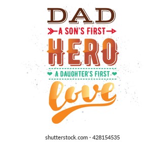 Happy fathers day vector typography. Vintage lettering for greeting cards, banners, t-shirt design.