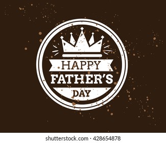 Happy fathers day vector typography. Vintage lettering for greeting cards, banners, t-shirt design.