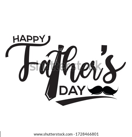 Happy fathers day vector typography. Vintage lettering for greeting cards, banners, t-shirt design.