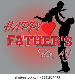 Happy Fathers day vector web banner, poster