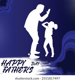 Happy Fathers day vector web banner, poster