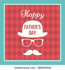 happy fathers day vintage card. vector illustration