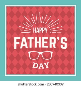 happy fathers day vintage card. vector illustration