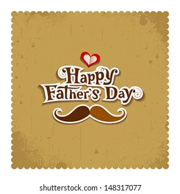 Happy father's day vintage greeting card background, vector illustration