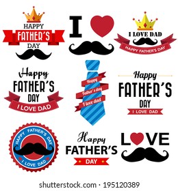 Happy fathers day  vintage retro type font.Illustrator eps10