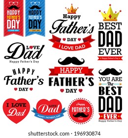 Happy fathers day  vintage retro type font.Illustrator eps10