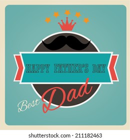 Happy fathers day vintage retro type font,Illustrator eps10 vector design