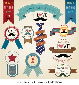 Happy fathers day vintage retro type font,Illustrator  vector design