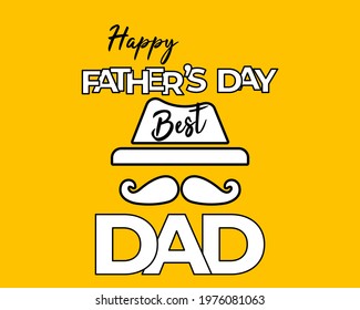 Happy Father's Day website banner, greeting card, or poster design. vector illustration