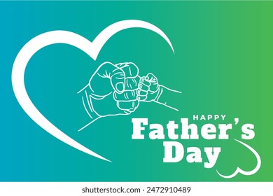 Happy Fathers Day white calligraphy. Father's Day creative design paint shape with hearts vector illustration EPS file. Father's Day Banner, Posters, Flyers, for social media post 