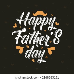 Happy father's day white font premium design.