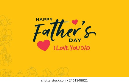 Happy father's day wish card design.