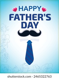 Happy father's day wish card design.