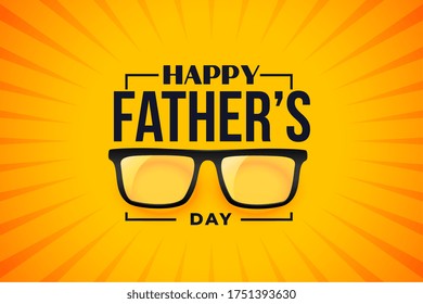 happy fathers day wishes card with eye glasses